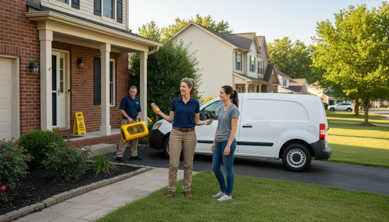 Residential water damage restoration in Summit Hill, PA